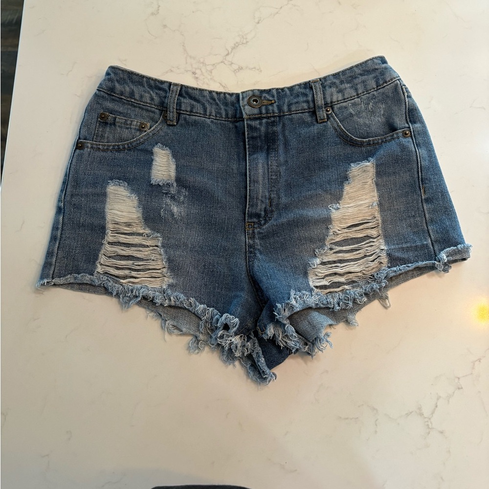 Highway Jeans Denim Distressed Jean Shorts